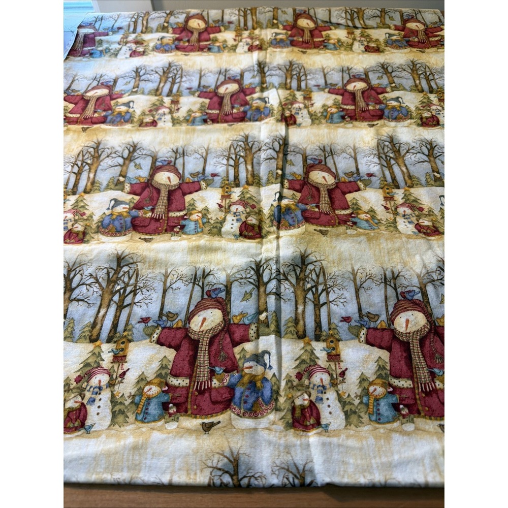 Winter Magic Fabric 1/2 Yard Debi Hron Snowmen Woodland